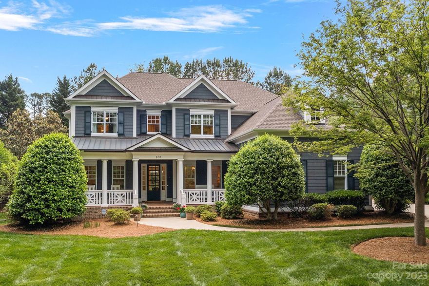 Nestled in the charming community of The Point, this exquisite home built by Simonini w/ DEEDED BOAT SLIP offers a picturesque & inviting ambiance from the moment you set foot on its brick rocking chair front porch. With five bedrooms, four and one-half baths, this residence is a true gem. The main level boasts a spacious dining room w/ wainscoting. Adjacent to the dining room is a private office w/ French Doors. The heart of the home lies in the Great Room, w/ gas fireplace & built ins. The kitchen features a large butcher block island, subway backsplash, SS appliances & granite counters. The main level also features a guest bedroom ensuite. The primary bedroom is a true retreat, featuring a tray ceiling & a separate sitting room. The primary bathroom has a relaxing tub, glass shower, dual vanities & a large closet. There are 3 additional bedrooms & a bonus room. Hardwood floors throughout plus a 3 car garage. The fenced yard features a stone patio w/ a trellis & built-in gas grill.