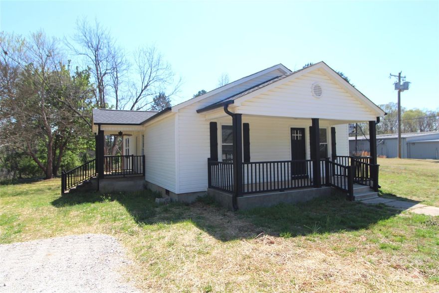 Nicely Renovated, Vinyl-side, Ranch Style Home with 3 Bedrooms and 2 Bathrooms and has approximately 1308 Heated Square Feet. This home has a covered front porch, covered side porch and deck.  Heat Pump and Electric Water Heater. Granite Counter tops in the kitchen. LVP used throughout the home. Refrigerator, Dishwasher and Electric Range/Oven. Microwave, Refrigerator, Washer and Dryer supplied by the Owner. Master Bathroom has a shower and walk-in closet. Clover water and Private Septic System. Property will be available for Occupancy now.