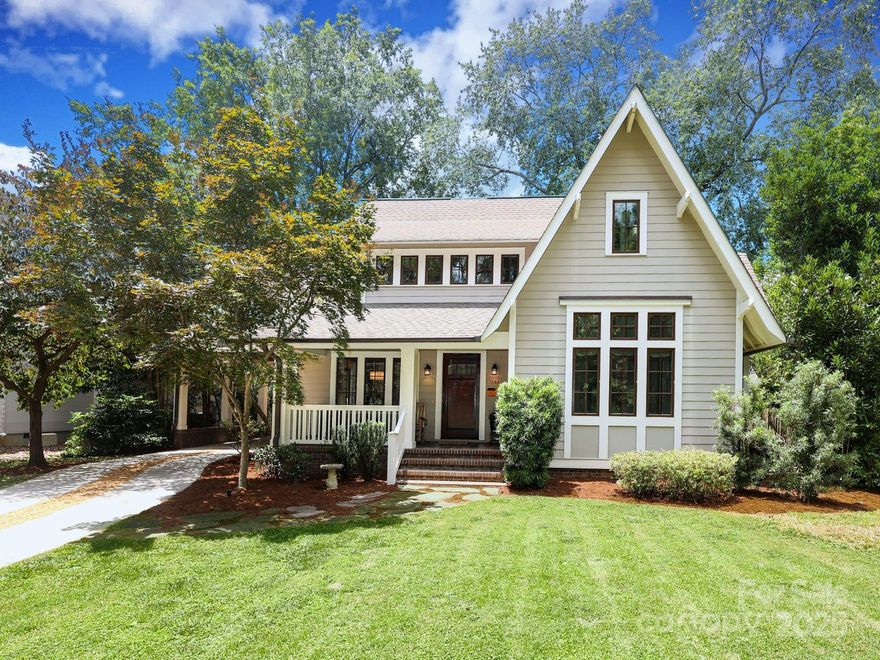 Welcome home to this beautiful modern open floor plan that's perfect for todays lifestyle. The large family room   adjoins the chef's kitchen and formal dining room. Enjoy coffee on the screen porch with wood burning fireplace overlooking the spacious and private backyard. The first floor primary suite, boasts a large bedroom with 3 sets of french doors leading to its own private terrace. Oversized walk-in closet with washer and dryer hook up. The spa like bath is a retreat with soaking tub and separate shower. Upstairs there are three more generous sized bedrooms and two full baths along with the airy flex space that could be an office or second tv room.
A second laundry area is also on the second floor. Tons of storage as this home has an abundance of oversized closets. The large 2 car garage detached garage also offers additional storage areas. This home is not to be missed in the sought after Sedgefield neighborhood.