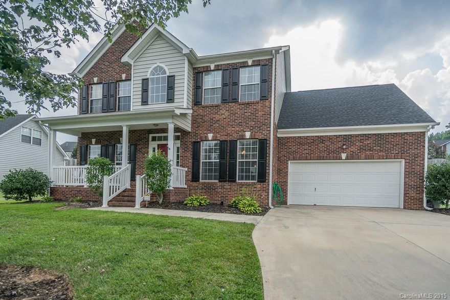 Beautiful 2 story home with 2 car garage. Kitchen and laundry area have new flooring.  Large laundry room and office with french doors on main floor.  Gas fireplace in living room.  Large bonus room with attic storage.  Dual closets in the master plus a garden tub.  Fenced in backyard with deck and patio area.  HVAC system is top of the line 16 SEER Dual Fuel.  New stove, microwave, and dishwasher in 2014.  House has a front stairs and back staircase from laundry area.  Home Warranty is included