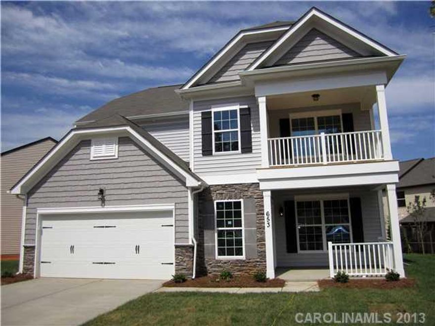 MOVE  IN READY! One of our most popular floorplans! 3 stories of room in this beautiful home! Garden tub in master bath, 12x12 patio, upgraded plumbing and light fixtures, interior trim package, designer interior paint, iron rail and pickets, hardwoods on main and much more!  Designer Kitchen packages includes maple cabinets, granite countertops, ceramic backsplash and stainless appliances!