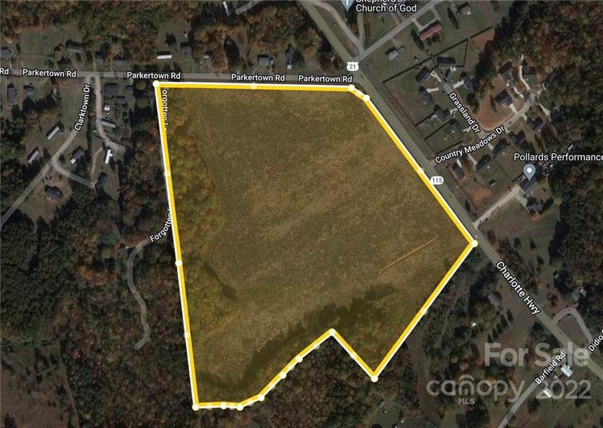 Attention developers! Prime land and location for a residential development. Land has mostly been cleared. Parcel sits between Troutman and Mooresville in an area that is developing quickly. Land has approximately 1,800 ft of road frontage on Charlotte Hwy and Parkertown Rd. The layout and road frontage makes this piece ideal for development. 4 minutes from I-77! There is ample opportunity here for the right developer and engineer.