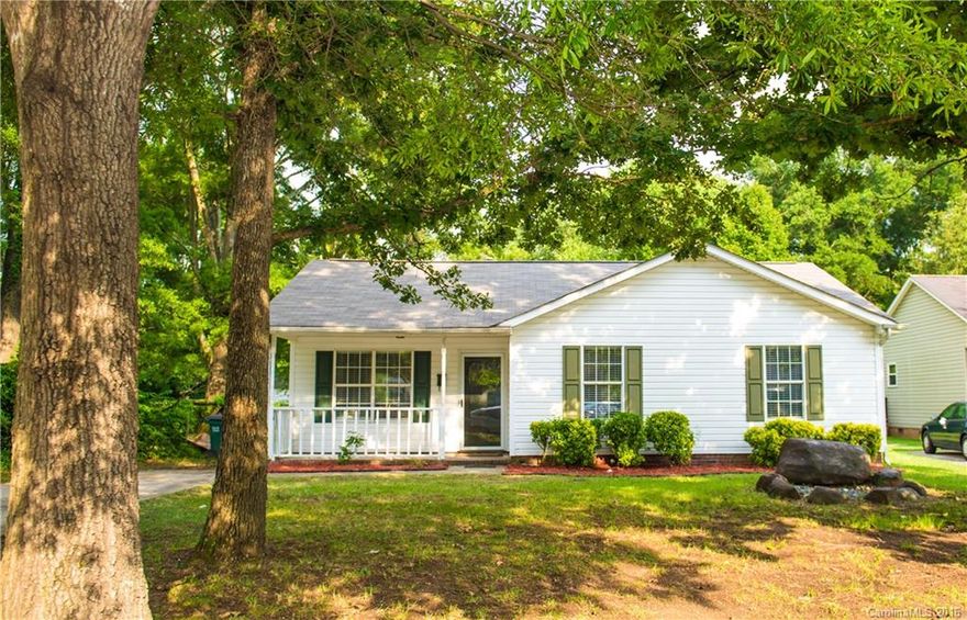 Fabulous 3 bedroom and 2 bath home ranch with a spacious back yard. New roof, new flooring, and fresh paint throughout.  Relax on the front porch or outside deck. Additional exterior storage room by the outside deck. Close proximity to downtown Rock Hill. Perfect home for first-time homebuyers or investors.