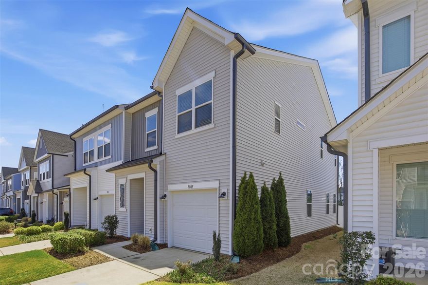 Don’t miss your chance to own a like-new end-unit townhome in Charlotte for under $340,000! Built in 2023, this home offers over 1,600 sq. ft. of modern living space with an open-concept design perfect for everyday living and entertaining. Natural light fills the home, highlighting the stylish contemporary finishes throughout.

The main level features a spacious living area, dining space, well-appointed kitchen, walk-in pantry, and a convenient half bath for guests. Upstairs, you’ll find three generously sized bedrooms, including a luxurious primary suite with a walk-in closet. The laundry area and an additional full bath with a double vanity are also located upstairs for added convenience.

Enjoy one of the best locations in the neighborhood with no townhomes behind you, offering added privacy. Nestled in a quiet, tucked-away community with new walking trails, this home still provides quick access to I-85, NoDa, Plaza Midwood, Uptown, and University-making commuting, dining, and entertainment just minutes away. Washer, dryer, and refrigerator included with sale!