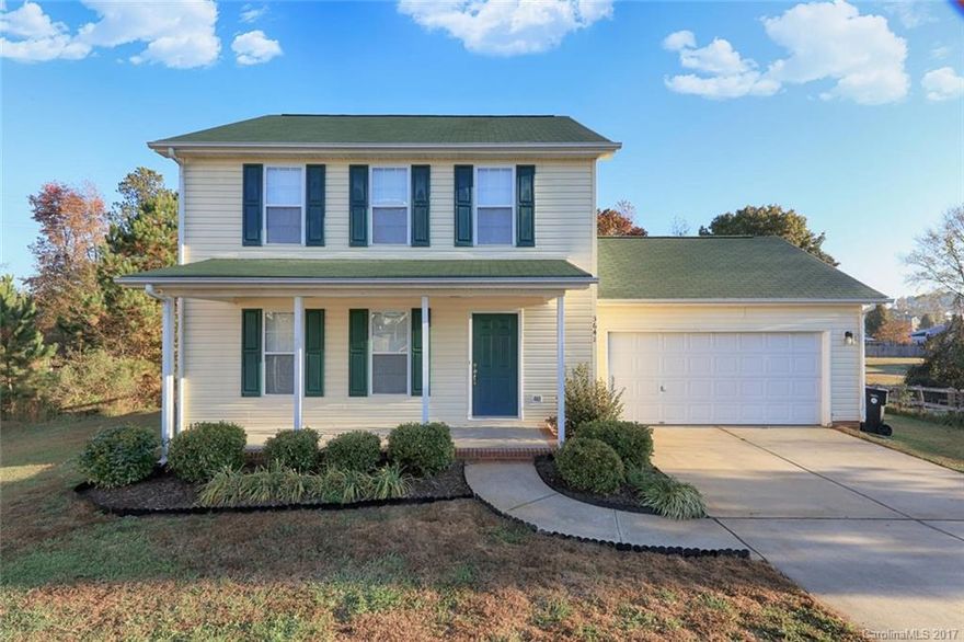 Great home on a private cul de sac lot with woods behind. Nice, move-in ready property, perfect for first time home buyer. Large kitchen and eating area goes out to a nice deck with open back yard. Laundry on the first floor.