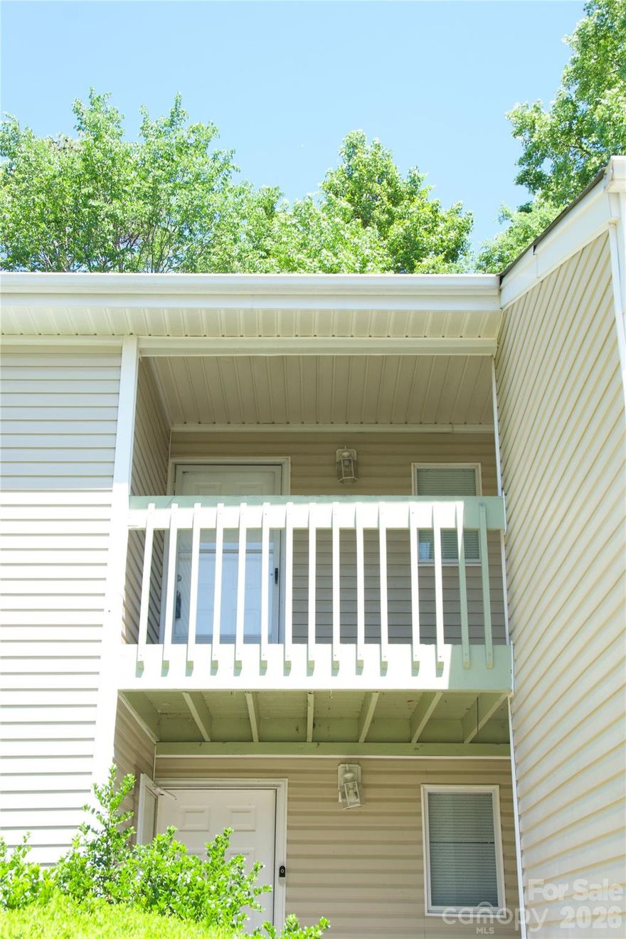 If you're looking for a great location in Rock Hill, you have found it! This charming condo complex is a hidden gem located close to all the best that Rock Hill has to offer. Nestled in Eagles Landing, this cute and cozy second level corner unit condo boasts 2 bedrooms and 2 full baths. Both bedrooms have full ensuite bathrooms and double closet space, making it a great fit for roommates or whatever your heart desires. Freshly painted. Updated HVAC. Laminate wood flooring throughout. Family room and kitchen enjoy open concept layout. Laundry room and separate utility room are located on the main. Such a great location for all things Rock Hill, you have to see it to believe how convenient it is to everything. Close to shopping, restaurants and more. 2 miles from Winthrop University. 3 miles to downtown Rock Hill. 3 minutes to Cherry Park. 5 miles from Rock Hill Galleria and close to Highway 77. Come by and take a look.