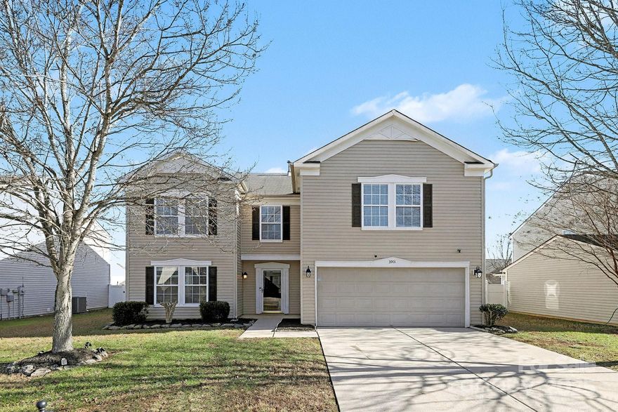 3.125% Rate Assumable FHA. Don't miss out on this huge 5 bedroom, 2.5 bath home which boasts one of the largest floor plans in the community. This house has a formal living room, formal dining room, large family room with wood-burning fireplace, office/flex/exercise room and laundry room on the main level.  Upstairs you'll find five large bedrooms, and huge loft area on the upper level. Each bedroom is bright and roomy and has generous closets to make storage easy.  The huge primary bedroom includes a sitting area which can be used for an additional office space, reading or watching TV.  The en-suite bathroom has an oversized shower and garden tub, tiled floors plus a spacious walk-in closet. The main level has new LVP flooring installed in 2023.