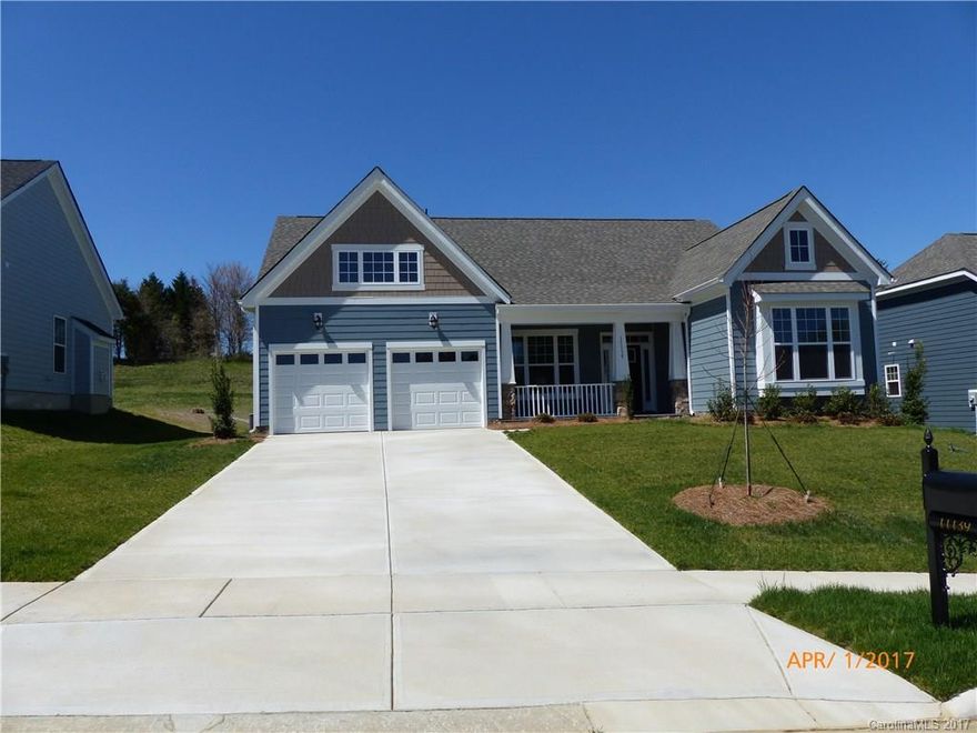 Desirable Ranch Plan featuring Hardiplank and Stone Exterior.  Fantastic Kitchen full of upgrades - painted white cabinets, oversized gray island, walk-in pantry, granite and SS appliances.  Open Plan has cathedral ceiling in spacious Great Room.