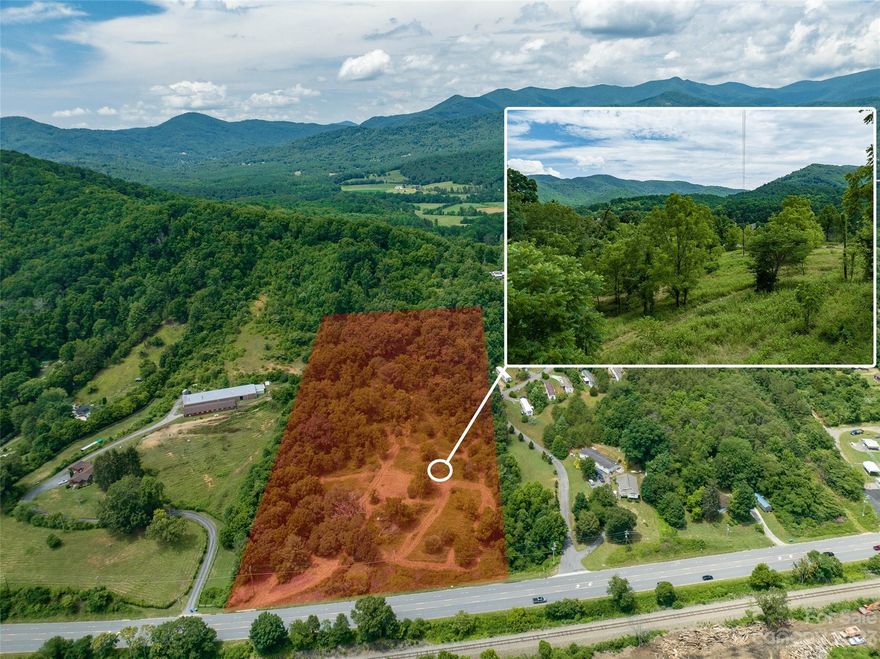 9.6 acres +/- of CS Zoned property with an R2 Buffer at the top of the property in Swannanoa with frontage on Highway 70 approximately 6 Miles from downtown Asheville. Sewer line installation to Highway 70 frontage approved and to be completed by the end of 2023. Within 1 mile of the I 40 Interstate connector as well as 2 miles from shopping/groceries. Great location with zoning in place for a 50,000sf +/- manufacturing/industrial building as well as multi-family, SFR, medical, and other commercial uses. CS Zoning is one of Buncombe County's most permissive. The property slopes up from the road and is south facing with great long range views of the surrounding mountains. Water available at Highway 70.