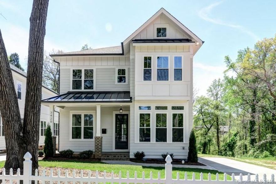 100% Completed New Construction at The Oaks at Midwood. This Jamestown Floorplan offers 4 Bed/2.5 Baths, covered front & rear porches, Custom Cabinets, Granite Tops & Island, & Gas Fireplace in the great room.  The Oaks at Midwood is a 14-lot community nestled within Merry Oaks minutes from Plaza-Midwood. Please see the brochure for details regarding other available floorplans & lots.