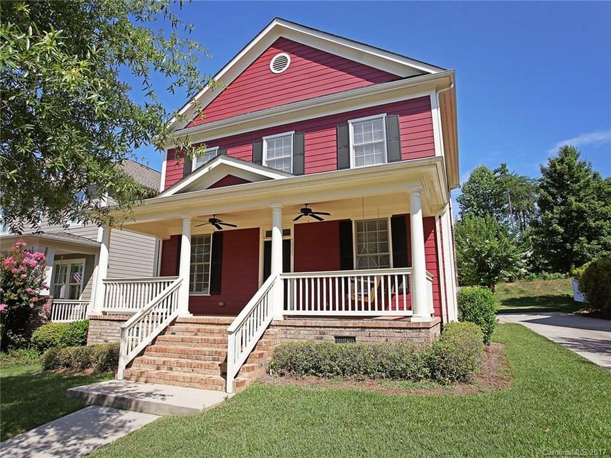 Incredible Home in Baxter Village Has It ALL! Rocking chair Porch, Double Garage & Patio. Immaculate, move-in ready. Lots of Upgrades & open flow. Oak hardwood flooring throughout. Wrought iron rail, formal DR. Great Room with fireplace opens to Gourmet Kitchen with island, breakfast nook, SS appliances, back splash & more. Luxurious Master Suite & HUGE MB, and walk-in closet large enough for a desk, custom shelving. All in amenity rich Baxter walking distance from shops, restaurants, and more!