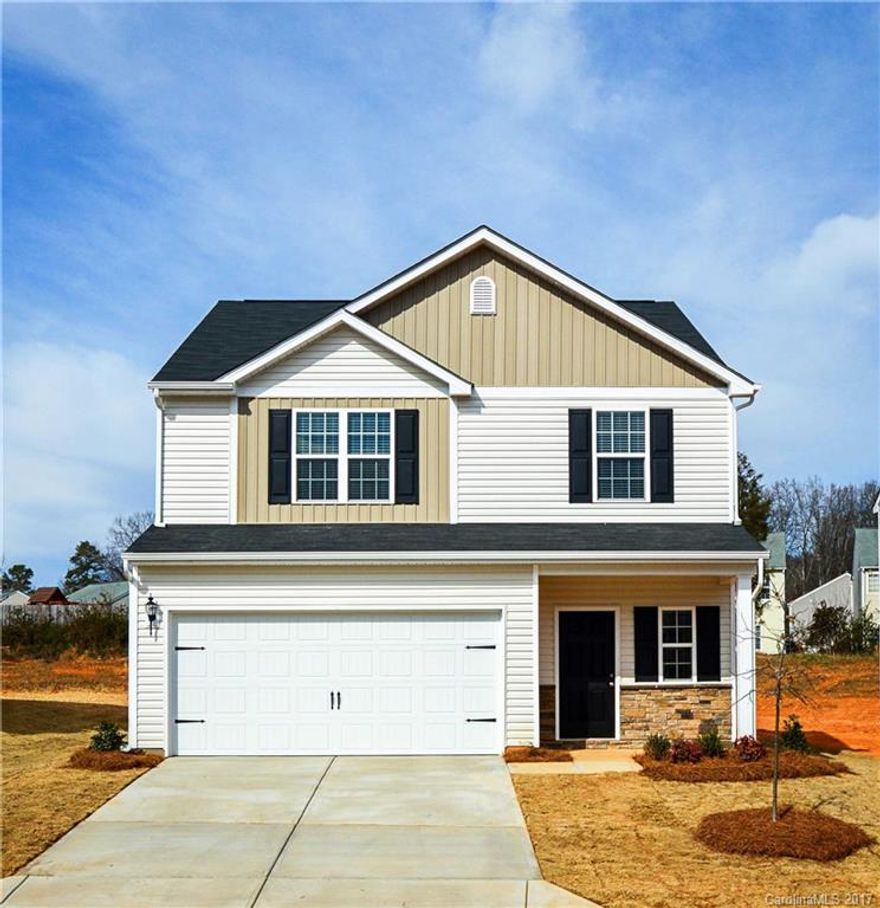 New home with a great layout with open floor plan on the first floor with large open living room, dining area with breakfast bar and great kitchen area with corner pantry. Master suite has vaulted ceiling and plenty of storage space in the mater bathroom.  Great backyard with no neighbors behind you, just woods.  Neighborhood Park, Peaceful Walking Trails.  *pics are sample pics not actual home shown