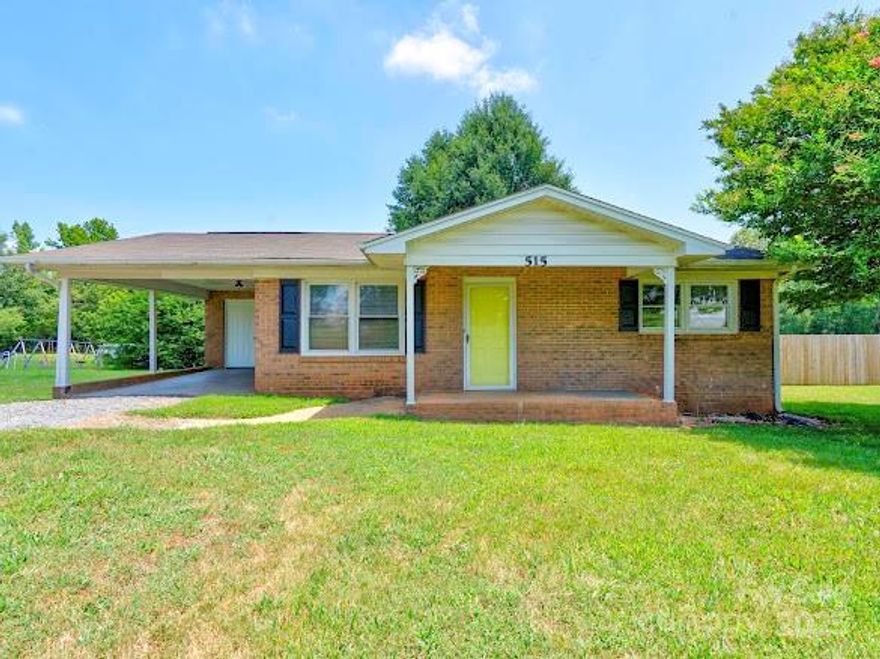 2 bed 1 bath brick ranch with a carport on a large lot. A spacious kitchen that is open to the living area. Laundry room located off of the kitchen. Attic space above the carport and a utility room off of it. Walk out back to a nice large backyard. This home is great for country living and there is no city taxes.