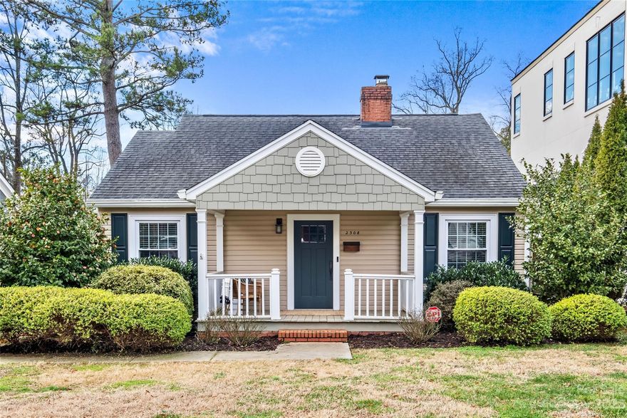 High-style, renovated bungalow in the heart of Chantilly! This single-story home beautifully blends chic updates and original charm throughout. Upon entry, you are greeted with a fresh, modern living room centered around a gas fireplace. Designed with entertaining in mind, you'll love the dramatic dining room and gourmet kitchen connected by a butler's pantry/bar! The kitchen opens directly into the light-filled family room -- a second living space and an ideal layout! The spacious primary suite, located at the back of the home, has two closets and a stylish en-suite bathroom with a double vanity and glass shower. Two additional bedrooms with hardwood flooring and great storage share a bathroom with a tub/shower combination. A large, fully-fenced backyard with a paver patio and built-in firepit adds to the home's appeal. Just steps from the Chantilly Ecological Sanctuary and all of the restaurants and shops in neighboring Plaza Midwood and Elizabeth.