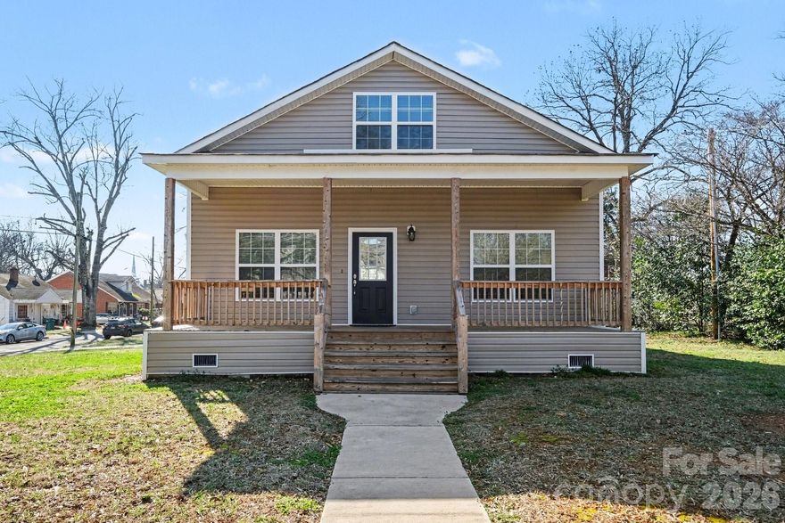 Hear that little voice getting 'Lowder'? It's time to buy your next home! And this is it! First step up to the large 30 foot front porch with space for endless possibilities. Enter to a bright, open floor plan with great features and finishes: vinyl plank flooring throughout the first floor, granite counter tops in the kitchen, white subway tile backsplash, pendent lighting and modern fixtures. A sliding glass door opens up to the second porch, perfect for relaxing with your coffee, your after dinner drink or simply to just let in some fresh air. Primary bedroom with walk in closet and walk in shower located in the back corner of the home to allow for some privacy. Ample storage space including a spacious laundry room and accessible attic. 2nd floor loft with its own mini-split for temperature control making it suitable as a play area, office, entertainment center, or bedroom. Along with all of its comforts, the home is located within walking distance (less than a half mile) to the ever growing Main Street Albemarle where you can find restaurants, entertainment, social events, and new developments such as a New Atrium Health facility. This is your opportunity to own real estate in a great area and city!