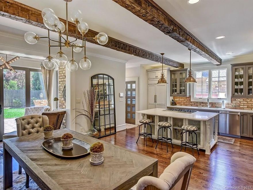 Considering a condo or townhouse, but can't give up the back yard?  This Dunaway-built gem is perfect for those wanting a right-sized home.  Recently renovated.  Open plan features hardwood floors, chef's kitchen with Calacatta Quartz, Wolf ovens and downdraft cooktop.  Antique wood beams, 3 fireplaces, judges paneled den.  Restoration Hardware light fixtures, smart home system with security and A/V.  Enormous attic is rough-plumbed for future expansion.  See the attached list of features.