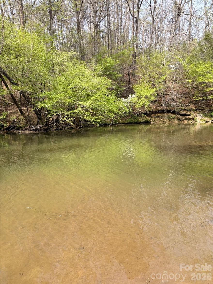 PRIVACY:   Own both sides of this RARE  large creek.  Build a home with 180* views, gated community, 2.66 lot   Hear the sounds of a large Running creek as you sleep.  Perfect for swimming and fly fishing.  Large level area for any size home.