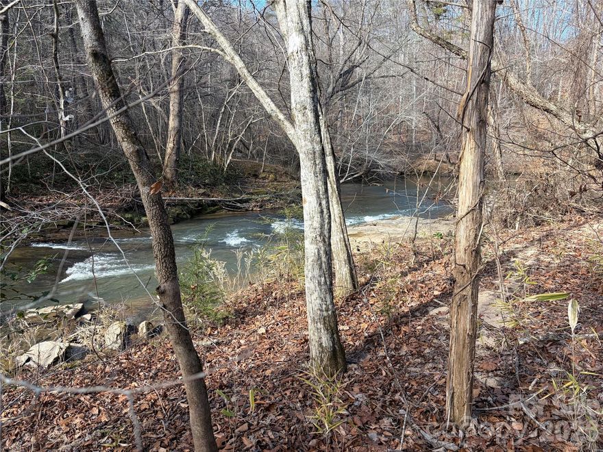 Rare property, Beautiful large creek 180* view, gated community, 2.66 lot that includes property across large creek.  Hear the sounds of a large Running creek as you sleep.  Perfect for swimming and fly fishing.
