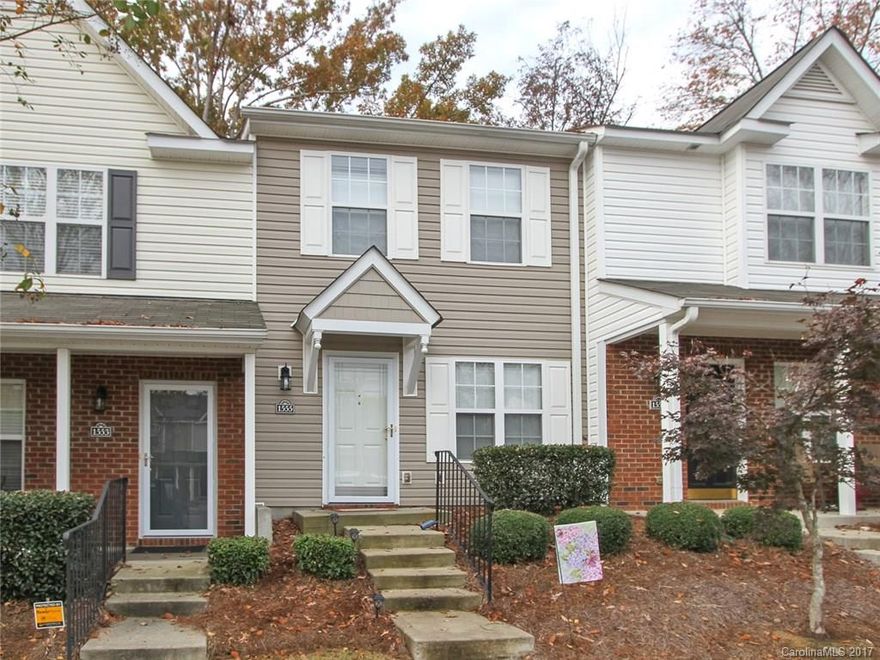 Excellent location! Close to everything shopping, restaurants, markets and I-77 is less than 1 mile. Awesome 2 bedroom 1 and a half bath town home with hardwoods on main, community pool, lawn care, enclosed back patio. Location says it all!