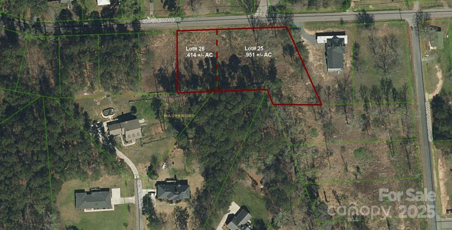 2 Lots TOTALING 1.36 +/- Acre. New survey recorded in 2022. Conveniently located to restaurants and shopping.  EASY ACCESS TO HWY 52 SOUTH & HWY 74 EAST OR WEST, WADESBORO, N. C.