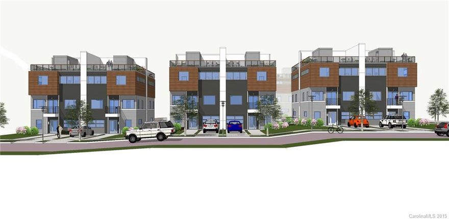 Peridoe on the Greenway is your modern, new, open living experience.  This green minded town home is designed with the ideals that affordability, luxury and nature can be combined into one stunning form.  Walk, jog, bike or run on the Little Sugar Creek Greenway or walk to the Blue Line light rail stop a few blocks away.  These stunning homes feature Energy Star(R) appliances, granite, stainless steel, HUGE roof top terraces, design selections and more.  Help design your dream home today!