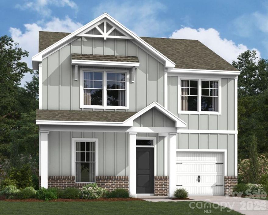 Welcome to the Linden! Walking in, you are welcomed with an open and airy floorplan. The family room is flooded with natural lighting and is spacious enough to fit a sectional as well as other furniture. The family room seemlessly flows into the kitchen. Finished with stainless steel appliances, granite countertops, a French door refrigerator and an island with a sink, you'll feel like a Michelin star chef! The breakfast area is perfect for enjoying your meals. You'll notice throughout the main level is easily maintainable EVP flooring. The windows throughout the home have been accented with 2" faux wood blinds to add a touch of elegance. Through the sliding door, you'll find an extended patio to entertain guests or just enjoy a morning coffee. Upstairs you are greeted with a spacious loft that can be used as a game room or an extra living space. There are two additional bedrooms with a shared bathroom featuring a dual vanity to maximize space and privacy. The laundry room is centrally located and is equipped with a washer and dryer to help take the stress out of laundry days. Finally, the Owner's bedroom is spacious and inviting. With a recessed wall, you are able to create a sitting area or decorate with furniture. The en-suite is fit for a spa with a dual vanity, tiled shower and a private toilet area. With an expansive walk-in closet it is sure to accomodate any size wardrobe. Welcome to your new home!