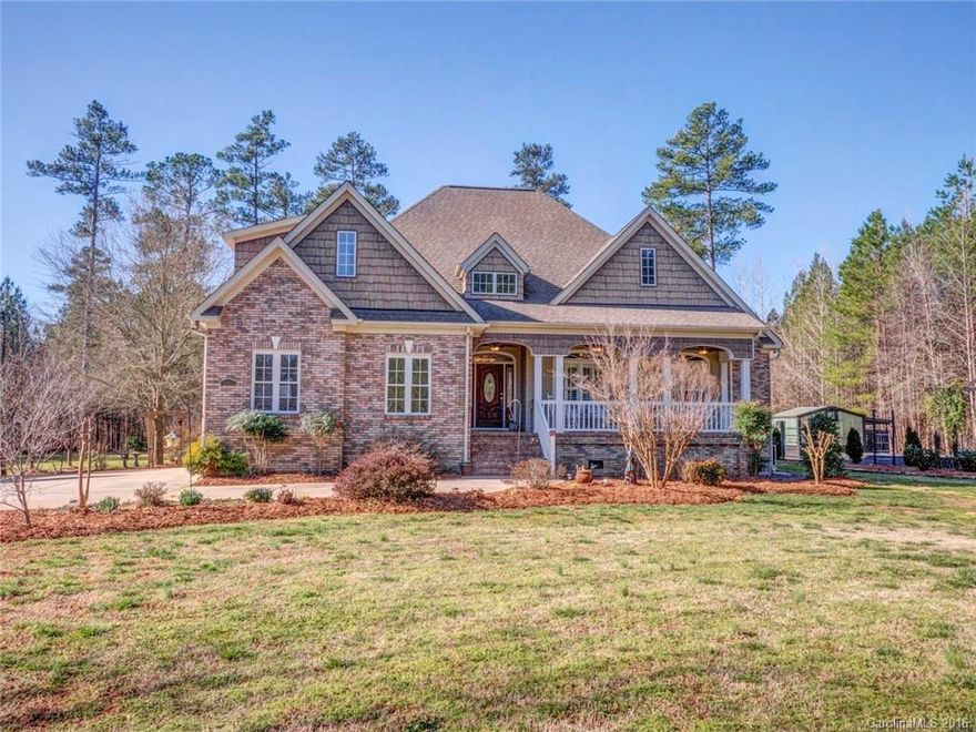 Welcome to York, “The Charleston of the upstate”. This elegant mini farm offers ultimate privacy w/beautiful views from every window. Relax to the sounds of the trickling water in the Koi pond from your back porch or work in the  sustainable garden and greenhouse. The additional detached oversized garage offers 1040 heated and cooled sq. ft down and 513 finished sq. ft. upstairs. Horses welcomed.