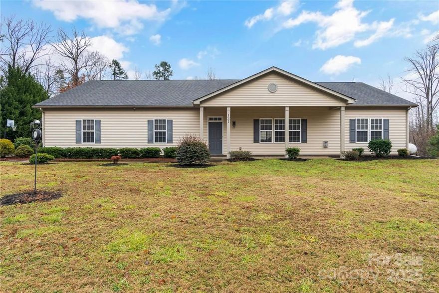 Welcome home! Enjoy one floor living in this immaculate ranch home on 1.77 acres. 4 bedroom split floorplan includes large primary w/ ensuite and additional room currently used as a bedroom.  Enjoy entertaining in the large living room open to the kitchen with ample cabinet and counterspace or retreat to the cozy family room for a laidback evening in. Work from home in the private office. Utility room, Dining area and bathrooms round out nearly 3500sf of well thought out space in this rare find. Beat the heat in the summer with a dip in the inground pool or enjoy a sweet tea on the covered back porch. More than enough space for all your vehicles with parking for 6+ vehicles total. 2 car garage attached to the main house and a 4 car detached garage/workshop space is a auto lovers dream. Additional living space above the detached garage with kitchen, dining, bedroom, bathroom, bonus room and laundry room. Close proximity to State Park and short drive to Troutman and Mooresville.