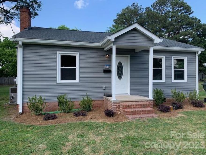 Location This home is close to New Central Park and has just been refreshed top to bottom.  All new floors 
 walls, ceilings, plumbing, wiring, new heat/air, roof with architectural shingles. The kitchen has new cabinets
quartz countertops and lighting. This is a open floor plan with luxury vinyl plank flooring. You will love the stainless extra large sink in kitchen. Large laundry room. You will have endless hot water, tankless water heater.  No HOA. Home comes with large custom deck on the rear. The primary bedroom has Barn door to the new updated bathroom. Flex space that can be office. 100% financing with USDA.  Comes with award winning Clover Schools.