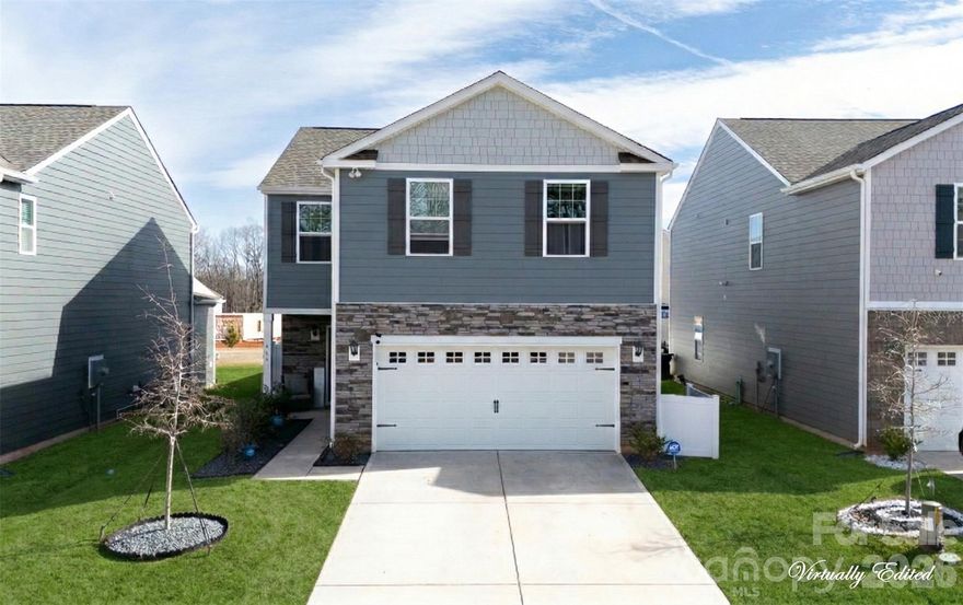 Forget the wait of building; this 2024-built home in Fergus Crossing delivers a modern, open-concept lifestyle from day one. The heart of the home is a bright kitchen featuring a central island and pantry, flowing naturally into the living room, showcasing a fireplace! The primary suite serves as a true getaway with a walk-in closet, garden tub, and separate shower. Beyond the interior, the heated and cooled garage with an insulated door serves as a versatile extension of your living space—perfect for a home gym, workshop, or hobby den. Spend your afternoons enjoying the privacy-fenced backyard or take advantage of the amenity-rich community, where pickleball courts, a pool, and walking trails are waiting for you.