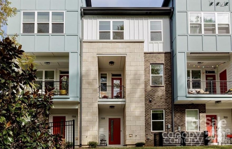 Modern, 3-story Luxury Townhome Rental in the heart of NoDa. Like-new and Spacious with 3 Full Bathrooms plus a powder room. Featuring 9-foot ceilings and wood flooring throughout (no carpet), the well designed second-floor main level features a light & bright open floorplan. Impressive Chefs Kitchen w/quartz countertops, premium cabinetry, a 30-inch gas cooktop w/exhaust hood, and a wine bar w/beverage refrigerator. Live & Entertain in the cozy Dining area and Expansive Great Room. Step outside to a private terrace overlooking a serene, wooded common area—perfect for relaxing. The upper level includes the Primary Suite and guest bedroom, along with a conveniently located laundry room. Each bedroom features an ensuite bath with tile flooring and walk-in closets. The Primary Suite has a HUGE closet w/Custom Closet System. Primary bath is highlighted by double quartz vanities, ample storage and a beautifully tiled walk-in shower. The first floor offers a comfortable den, office or flex space w/an additional Full bath, and a storage closet plus a Large attached 2-Car Garage. Enjoy a highly walkable lifestyle with close proximity to dining, entertainment, and the light rail, plus easy access to Uptown, Plaza-Midwood & Charlotte Airport. Pet friendly. Available for a mid-February move-in.