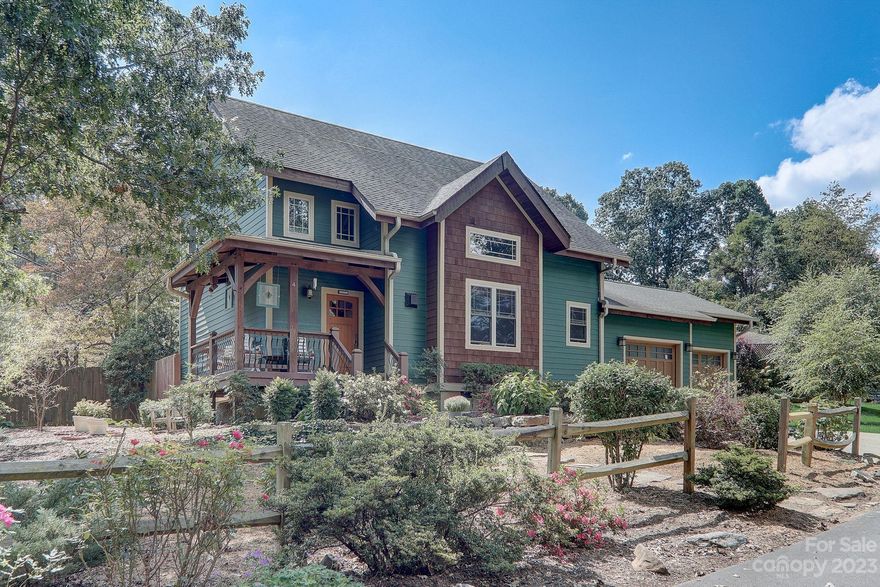 Amazing timber frame home with easy access to Lake Tomahawk, the Black Mountain golf course and downtown.  Enjoy this richness of the wood beams and hardwood floors coupled with the modern upgrades throughout this lovely home.  The kitchen includes high end appliances such as a wolf induction range, and a Fisher Paykel refrigerator and dishwasher.  The great room includes a vaulted ceiling, ample windows and a gas Hearthstone stove.  The primary bed/bath is on the main level with a second bedroom, a bathroom and loft on the second floor which could be converted to a third bedroom.  This efficient home has an energy star certified heating system, a tankless gas hot water system and a whole house generator.  The outside has been professionally landscaped and has a private fully fenced in back yard.  Covered porches are on both the front and back of the house.  This is a wonderful home with the convenience of being close to everything Black Mountain has to offer.