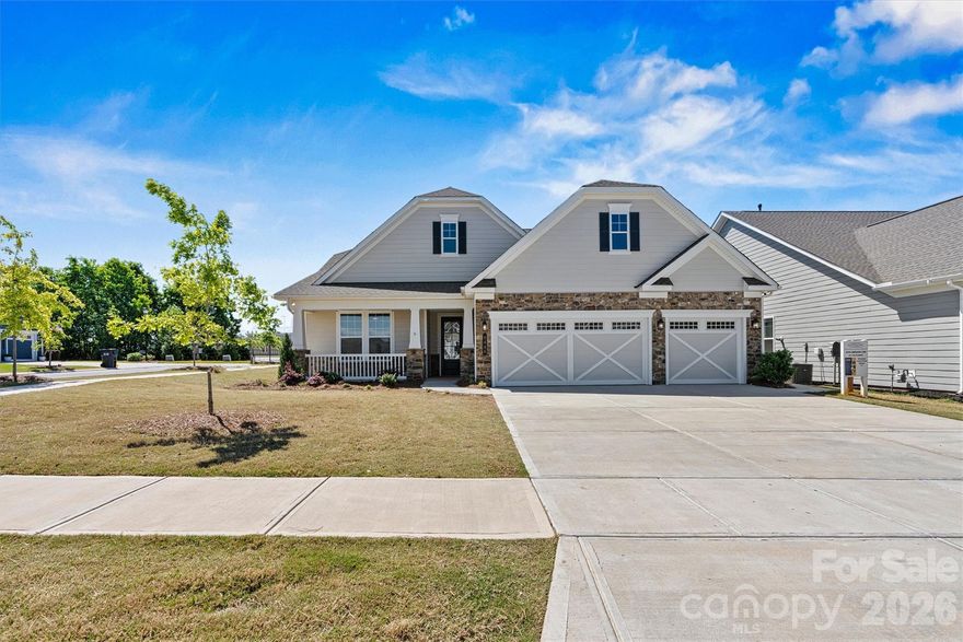 Welcome to 4448 Moxie Way-an exceptional Mulberry w/Bonus/Loft home offering 3,283 sq ft of HLA, 4 bedrooms, 4 full baths, flex space, separate dining room, and a finished bonus room with bath & closet. The oversized 3-car garage (773 sq ft) goes well beyond storage - featuring epoxy-coated floors, recessed lighting, painted interior walls, and a ductless mini-split system for year-round comfort. The gourmet Kitchen is fully loaded with upgraded cabinetry, quartz countertops, center island, gas cooktop, wall ovens, chimney hood, pot filler and GE Profile stainless appliance pkg. Luxury EVP flooring flows throughout every room and the staircase. The Sunroom opens to a screened lanai - ideal for year-round entertaining. A linear gas fireplace with stacked stone surround and cedar mantle anchors the main Living Room. The Primary Suite bath features quartz countertops, upgraded cabinetry, and a HUGE frameless glass spa shower enclosure with designer tile. Three additional full baths are equally well-appointed with quartz counters and Moen fixtures throughout. A study with French doors, insulated garage, and unfinished storage (397 sf) round out the structural highlights. Designer exterior package, upgraded interior paint, crown molding, and 7-1/4" baseboards complete this stunning move-in ready home. (This home served as the builder's temporary Construction Office during community development. It has never been sold or occupied as a residence. The home has been fully restored to residential condition prior to listing.)