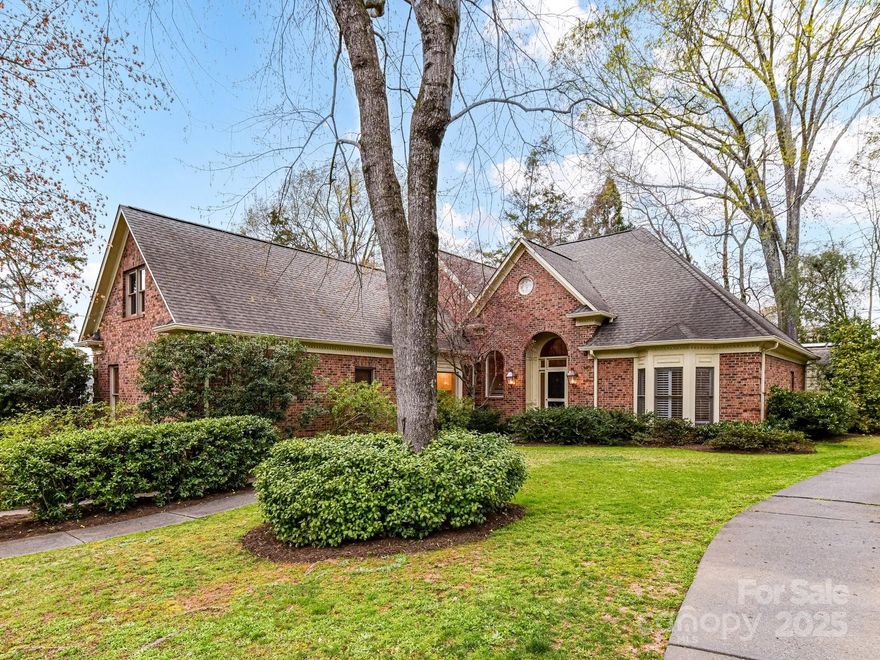 New Price & New Look!!  Private enclave of custom homes on cul-de-sac street off of Shoreham Drive in Myers Park Situated on almost .5 acre lot, this home features Grand Entry w/two story Foyer and huge Great Room with tray ceiling.  Formal Dining Room + Kitchen open to separate Den & Breakfast Area. Spacious Primary Suite on main level w/2 WIC's. Sunroom adjacent to Primary Bedroom boasts custom wood ceiling w/skylights and walls of windows.  Upstairs has two large Bedrooms w/walk in closets and shared Full Bath.  Two additional unfinished attic walk in storage areas provide potential for expansion …. Over 600 sft of unfinished space !!  Home has been freshly painted & new carpet installed in Bedrooms. Old carpet covering hardwood floors throughout living areas has been removed …..ready for your buyers finishing touches!  Lovely private Back Yard oasis with Deck and Brick Patio plus beautiful landscaping. Brick wall along perimeter provides ultimate privacy. Top notch school district!