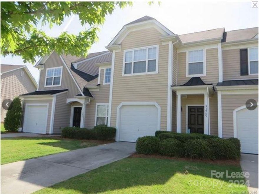 It is all about location! This 3-bedroom 2.5 bath townhome in Lions Gate Community in SW Charlotte is just minutes from prime shopping, fine dining, great schools, and interstate! Open floorplan on the main. The great room has a corner gas log fireplace and opens to the kitchen. The kitchen features a breakfast bar, good cabinet, and counter space and overlooks the dining area. The Primary bedroom features a vaulted ceiling, WIC, and en-suite bathroom. The primary bathroom features a separate shower and garden tub. Two nice-sized secondary bedrooms as well with a full hall bath.  You will enjoy the private back patio that backs up to a nice wooded area. Community pool. **NO CATS** Only dogs considered. Washer/dryer included.