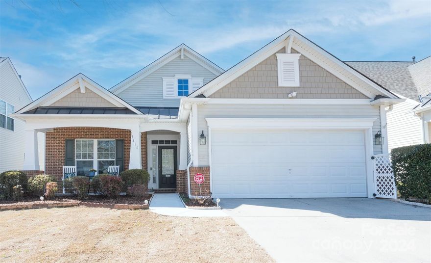 This is a MUST SEE BEAUTY that has been meticulously maintained, Fabulous Location, I 485 NEW ACCESS RAMP! This home is great for family & friends to visit & enjoy the spacious patio or the four season (heated and cooled) Rm.  Large dining room provides plenty of room for entire visiting group or a quiet intimate dinner.  You can't miss the enormous family room with gas log fireplace & a beautiful view of the nicely landscaped backyard! The best part is, the lawn is mowed for you as part of the community HOA! Kitchen has Upgraded Kitchen Cabinets with Quartz Countertops. Owners suite is large & accompanied by a spacious owners bath rm with double vanity & Upgraded Cabinets & easy walk in shower, adjacent to accommodating large walk in closet.  Front office or Flex Room could easily be converted to 3rd bedroom if need be, but works extremely well as a quiet office or an exercise room or even an art room, your choice. Come see this magnificent home & meet your new neighbors today!