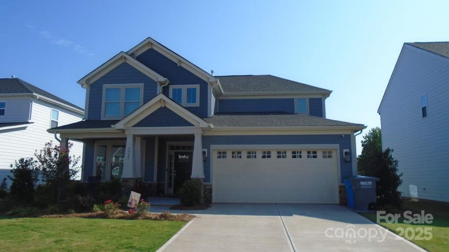 Don’t miss this stunning 2-year-old home in the heart of Belmont! With the primary suite conveniently located on the main level, this like-new construction is packed with upgrades—plantation shutters, wide staircase, and an EV charging station in the garage. Tucked away at the back of a small community, the property backs to a peaceful neighborhood pond and features an oversized patio, perfect for relaxing or entertaining. Inside, you’ll love the open floor plan with a gas fireplace, large kitchen island, upgraded appliances, including a 5-burner gas range with hood. Other highlights include a dedicated office, a walk-in pantry, and a welcoming rocking-chair front porch.