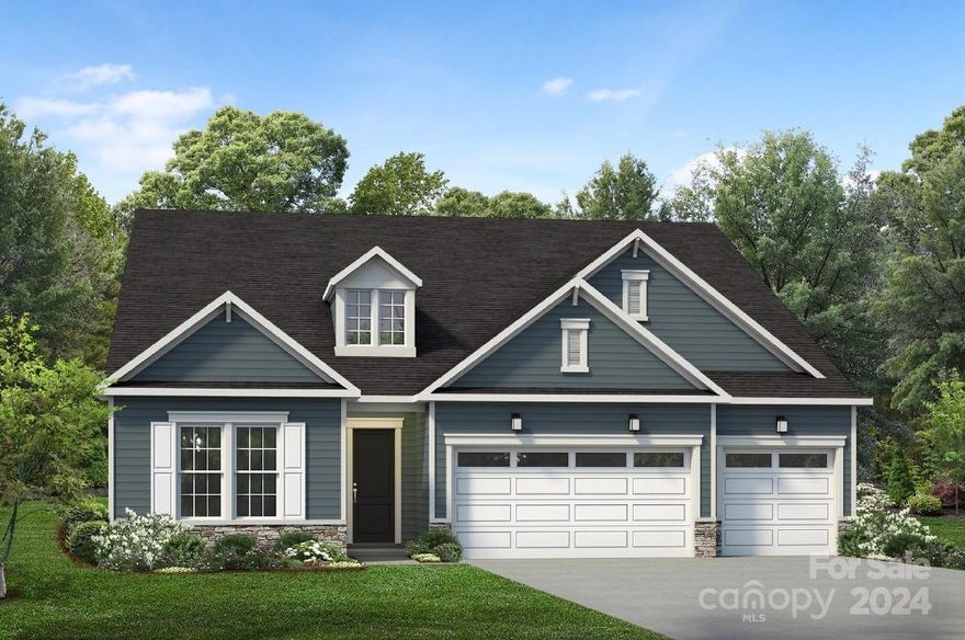 William Ranch Plan with walkout basement from the Griffith Lakes Preserve Collection. You're still able to live the dream and customize this stunning home by selecting from our luxury designer finishes. A bright, expansive great room is the heart of the William. The dining area and large rear covered patio are overlooked by the well-appointed kitchen, complemented by a large center island with breakfast bar, plenty of counter and cabinet space, sizable walk-in pantry, and convenient workspace. Highlighting the exquisite primary bedroom suite are an ample walk-in closet, spa-like primary bath with dual vanities, luxe shower with seat, and a private water closet. Highlights include an easily accessible laundry, and huge walk-in pantry.