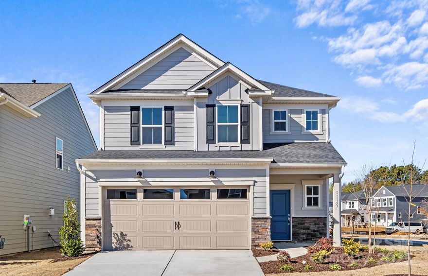 Master-planned neighborhood conveniently located minutes away from the Rivergate Shopping Center, Carolina Premium Outlets, McDowell Nature Preserve, and Lake Wylie, and in close proximity to the Charlotte Douglas International Airport and Uptown Charlotte. This Murray is a 4-bed, 3-bath two-story home featuring a first-floor bedroom/full bath, dining room, open floor plan; beautiful kitchen with extensive cabinetry, a huge island, and gas stainless steel appliances; upstairs features and oversized owner's suite, game room + 2 secondary bedrooms. HOA fees includes High-Speed Internet and TV service, with awesome amenities. Amenities include a dog park, children's playground, several pocket parks, and a resort-style pool and clubhouse.