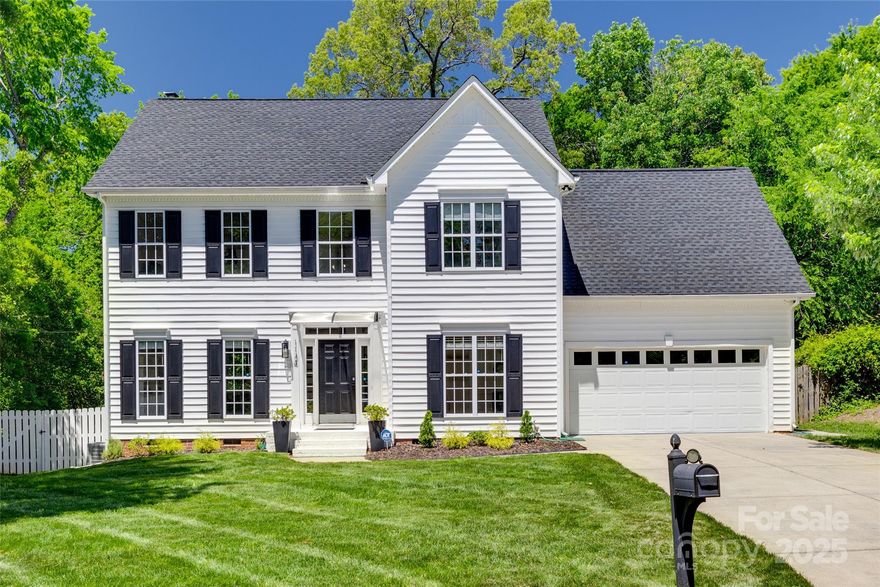 Welcome to this immaculately renovated Charlotte home that shows like new construction. The main living area features custom built-ins for added storage & display, & a cozy fireplace that creates a warm, inviting atmosphere. The beautifully appointed kitchen boasts sleek cabinetry, pull-out drawers, tiered storage, updated appliances, & modern finishes—ideal for both everyday living & entertaining. The flexible front formal room can function as a formal dining room or office. Upstairs, the luxurious primary suite impresses with a tray ceiling & a spa-like en-suite bath, complete with a soaking tub, large tiled shower, & bidet. Three additional bedrooms provide flexible space; one includes a private bath & could easily serve as a bonus room. Step outside to a deck overlooking the private, tree-lined backyard with an extended patio ideal for entertaining or relaxing. This luxury property offers all the right touches, with pride of ownership evident in every detail.