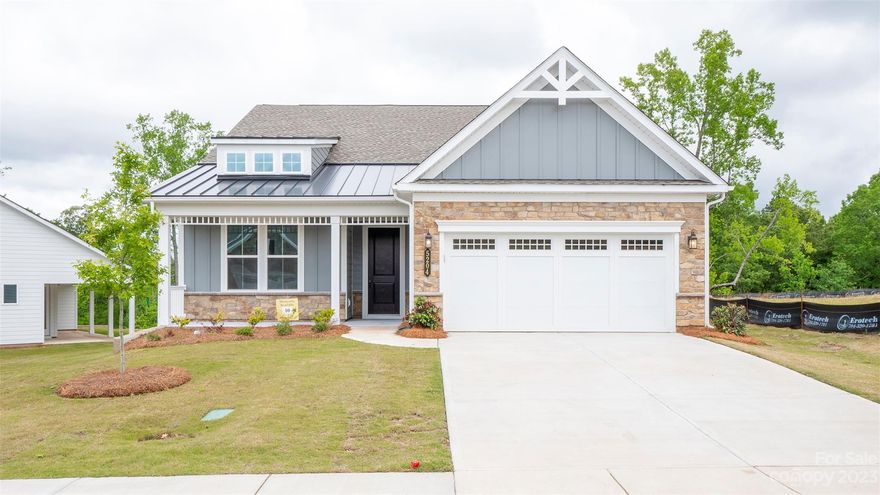 **MOVE IN READY HOME AVAILABLE NOW! ** Located in the brand-new gated 55+ neighborhood of The Gentry at Handsmill on Lake Wylie. This spacious 3 Bedroom home features an open main living area overlooked by the home's centrally located Gourmet Kitchen. The Kitchen features white cabinetry with contrasting wrap on the Island, quartz countertops, under-cabinet lighting, gas cooktop, GE stainless steel appliances, and a walk-in pantry. All main living areas feature EVP flooring in Light Pine. The Den separates the two Bedrooms on the first floor, while a Finished Bonus Room with Full Bath and Walk-In Closet can function as a Guest Suite, Hobby Room, Fitness Studio, or anything you can imagine.