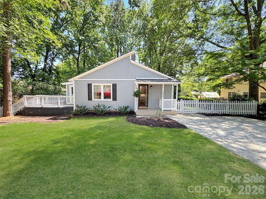 Back on market! Home has been refreshed which includes: a new roof, freshly painted interior, new stove, microwave, pantry shelves, ceiling fans, vanities, mirrors, lighting, bathroom hardware, wet bar sink, mantle, washer and dryer. This original Tega Cay contemporary is move in ready and a little slice of peace and quiet. Tucked away at the end of the road, this treasure is minutes to the clubhouse/restaurant, golf course, tennis and croquet courts, as well as around the corner from a waterfront pocket park. 3 bedrooms, 2 full bathrooms, sun room, fenced yard with a seasonal peak of the lake. Enjoy boating, fishing and skiing while living the Tega Cay vacation lifestyle with lake access, walking trails, multi-purpose fields/open spaces, picnic pavilions, tennis and pickleball courts, golf course, baseball/softball and soccer fields, swim club, kids sports leagues, and lots of parks. And Fort Mill Schools to top it off.