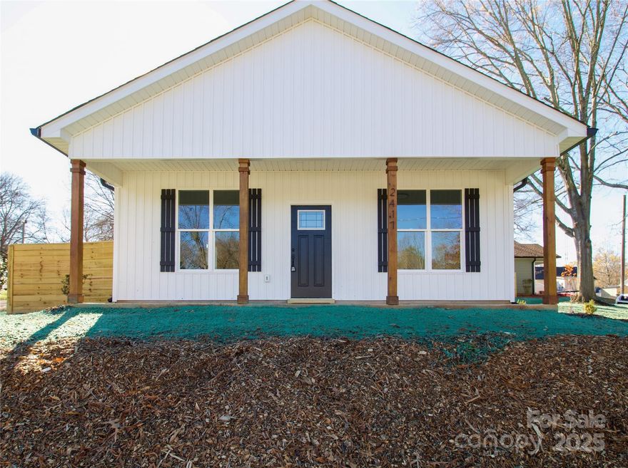Just minutes from the revitalized downtown Kannapolis this one-story new construction modern farmhouse home offers 3 spacious bedrooms and 2 full bathrooms. Enjoy the upgraded features such as 9ft ceilings with craftsman style window trim that this house has to offer. The kitchen features stainless steel appliances, soft-close cabinetry, and quartz countertops. The covered back patios allow for indoor/outdoor entertaining whether rain or shine. The fenced in back yard provides the needed privacy any homeowner could ask for.

Front and back yard has been hydroseeded.

Access home from backdoor.