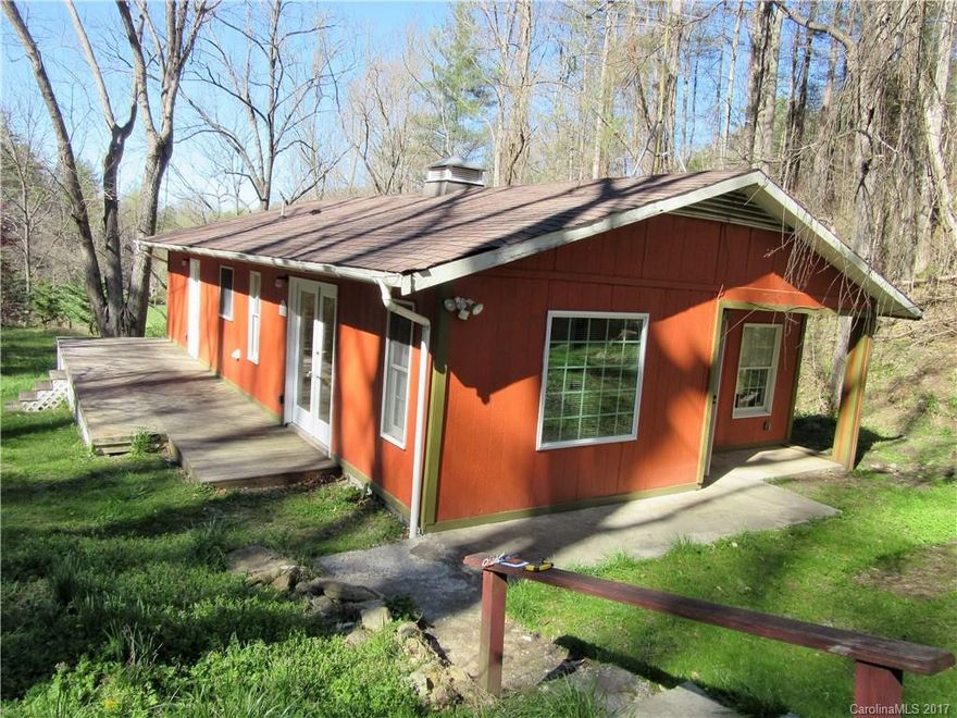 USDA Qualified Location 1/2 mile from 19-23 for easy access makes this a great starter home with finishes you don't normally see in this price range like real wood and tile. Home was remodeled two years ago and most windows are new. Electric and Plumbing was updated. Heat pump, well pump, water heater & filter were all replaced. New roof can be negotiated. This is a very cute and livable home with small office and lots of storage. Enjoy the beautiful yard with stream and a large deck/patio.