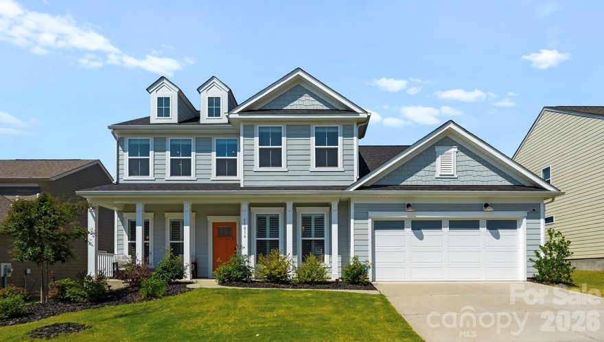 Why wait on new construction when this stunning Riverton model is move-in ready and shows like a designer model home? This upgraded 5-bed, 3.5-bath two-story stunner features a private first-floor guest suite with its own full bathroom—ideal for overnight guests or multigenerational living. The open-concept layout offers exceptional flow and storage, including expansive CUSTOM closets in EVERY bedroom.

The gourmet kitchen shines with stainless steel gas appliances, quartz countertops throughout, subway tile backsplash, a large island, and a butler’s pantry. The living room centers around a beautiful gas fireplace, creating a warm and inviting gathering space. The main level also offers a separate formal dining room and dedicated office, along with abundant storage in the drop zone and oversized under-stair closet. Upstairs, enjoy a spacious loft area—perfect for a media space, play area, or secondary living room.

Enjoy the fenced backyard and unwind on the back patio. The home is located in highly sought-after Parkside Crossing featuring a resort-style pool, clubhouse, cabana, dog park, playground, and picnic area, offering something for everyone. HOA dues also includes internet and cable offered through Spectrum. Located minutes from Rivergate Shopping Center, area restaurants, Lake Wylie, Carowinds, and Charlotte Premium Outlets—plus convenient access to Charlotte Douglas International Airport and Uptown Charlotte—this home delivers the perfect blend of comfort, convenience, and impressive upgrades.