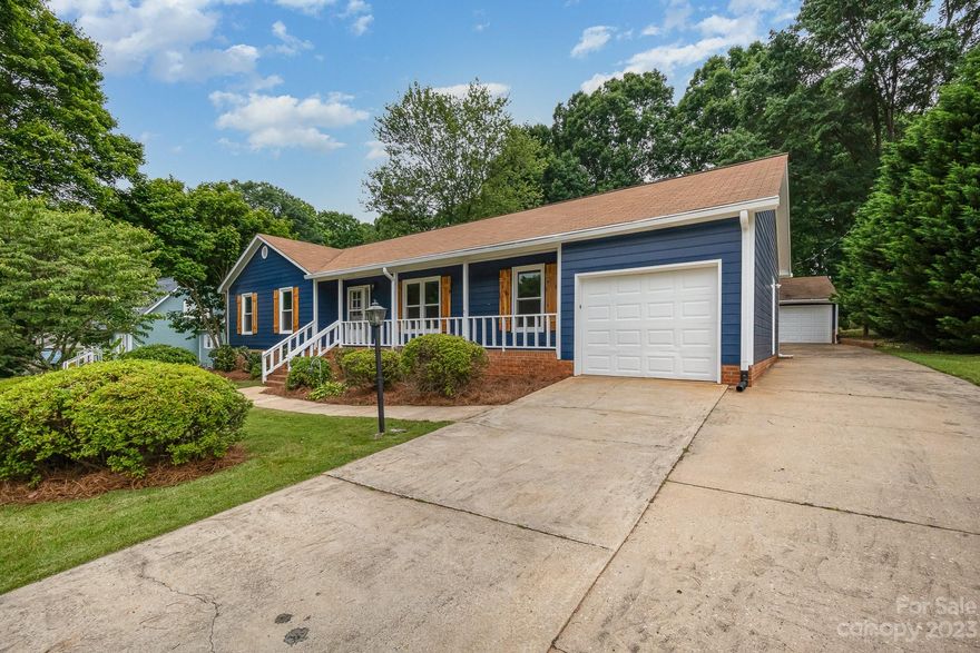 Fantastic home in a quiet and beautifully kept neighborhood.  Quick access to both I-77 & I-40 and the shopping district in Statesville.  Large lot with mature trees.  Single car attached garage with bonus single car and shop building behind.  New windows, carpet, and exterior paint all within last year.  Transferable termite bond available to new homeowners.