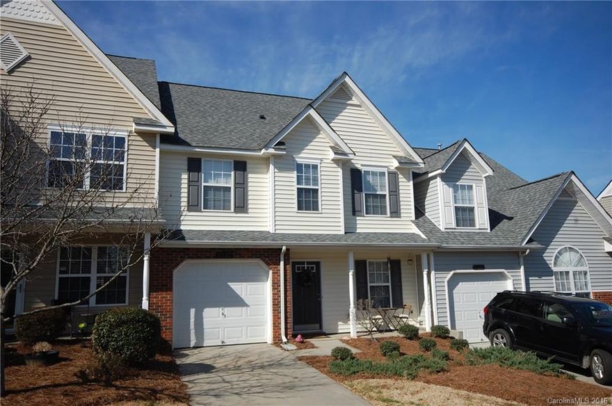 Terrific 3 bedroom townhome with over 1,600 sqft of living area. Home features owners suite on the main floor along with 2 additional bedrooms and a loft on the second floor. The kitchen offers loads of cabinet space and countertop workspace for even your largest meal prep. You'll also find a front porch and a patio. Minutes to nearby Ballantyne area, dining, shopping and more. Seller providing First American Home Warranty with acceptable offer.