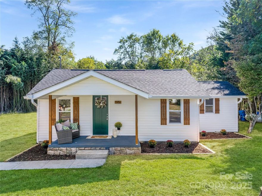 Motivated seller! Beautifully renovated and move-in ready! This charming 3BR/1BA home blends timeless character with modern upgrades. You’ll love the brand-new roof, HVAC, windows, and siding — durable, efficient, and worry-free. Inside, discover a freshly remodeled kitchen with new cabinetry, designer backsplash, and butcher block countertops. The bath has been updated with a beautifully tiled shower, new vanity & lighting. Throughout, elegant LVP flooring adds warmth and durability.
Set on a serene lot with mature landscaping, this home offers an inviting layout that feels cozy yet open. Whether you’re relaxing indoors or stepping outside, you’ll appreciate the care and craftsmanship evident in every detail. This is a rare opportunity to own a fully updated home where you can simply unpack and begin enjoying life in the mountains. Privacy fenced to be installed soon.