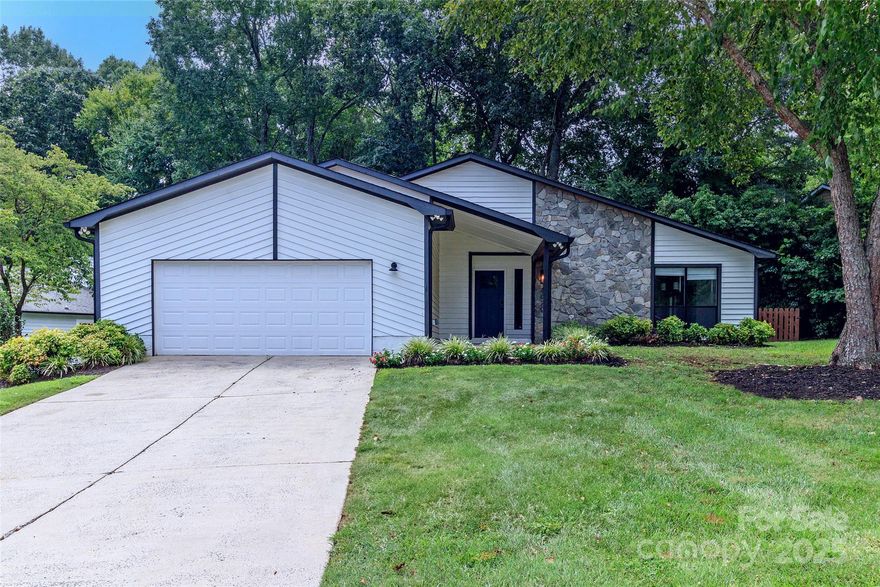 Prepare to Be Impressed! Welcome to this stunning 3-bedroom ranch-style home situated on a beautifully landscaped 1/3-acre lot in the highly desirable and peaceful Cedarwood community—with no HOA! Every detail has been thoughtfully curated in this South Charlotte gem, blending modern elegance with timeless charm. The chef-inspired kitchen boasts custom cabinetry, marble-white quartz countertops, and premium stainless-steel appliances including a gas range. Throughout the home, you’ll find luxury vinyl plank flooring, designer lighting, and tastefully updated bathrooms with custom vanities, lighted mirrors, and tiled tub and shower surrounds. New Roof- 2025, HVAC- 2021/2022, Water Heater- 2022. Step inside to a bright and airy open-concept living space featuring vaulted ceilings and large picture windows that flood the room with natural light. The seamless flow between the living room, dining area, and wet bar creates the perfect setting for both entertaining and everyday living. Nestled in a prime location, you’ll enjoy quick access to Ballantyne, SouthPark, StoneCrest, and Blakeney, putting shopping, dining, and entertainment right at your fingertips. This home is the perfect blend of style, comfort and convenience- a truly rare opportunity in South Charlotte. 

This home is the perfect blend of style, comfort, and convenience—a truly rare opportunity in South Charlotte.