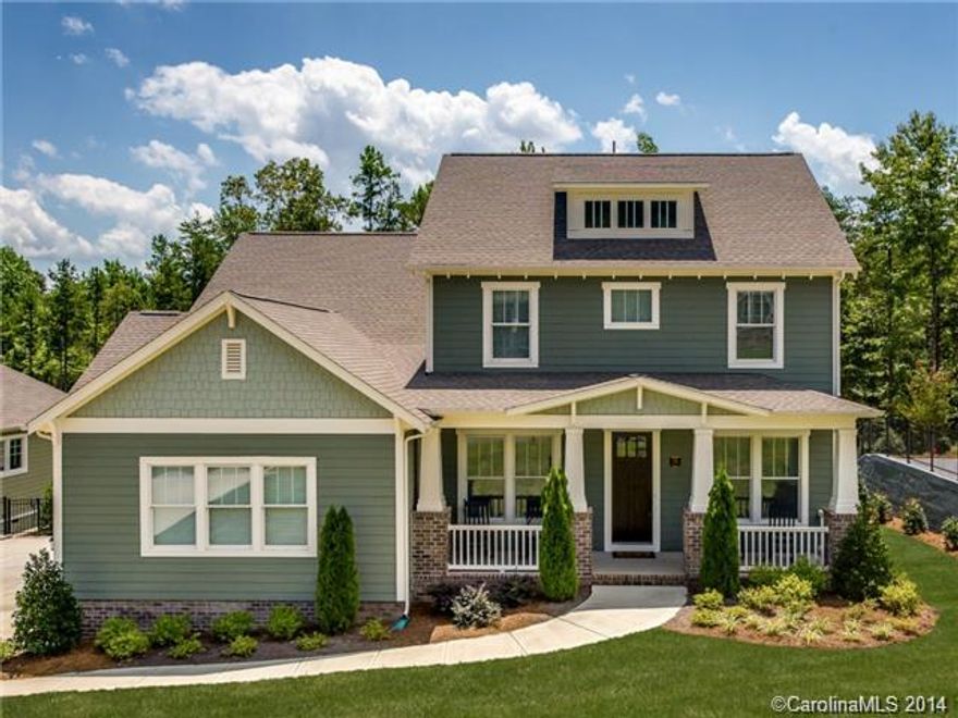 Like new Craftsman Style with master & guest suite/office on main.  Butler's pantry, upgraded Chef's kitchen with SS appliances & granite.  Drop Zone adjacent to laundry with custom cabinets & granite counters. 2 bonus rooms & 3 bedrooms up.  Screen porch, firepit & paver patio.  Flat wooded yard with Golf Fairway behind.